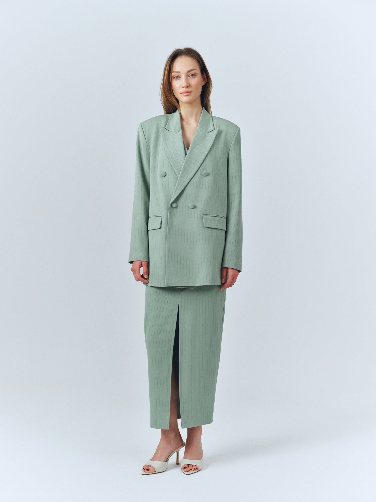 Mint Oversized Double-Breasted Blazer – MB by Marta Buzolić