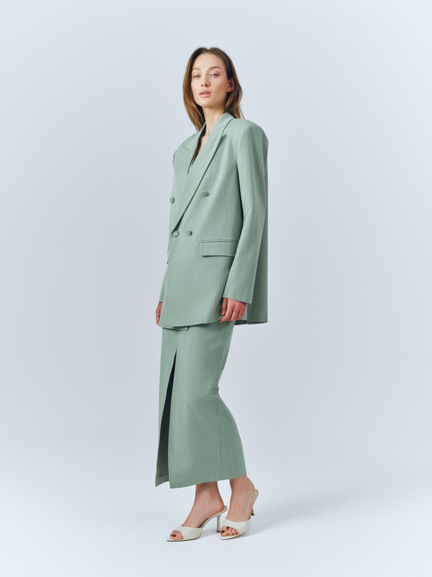 Mint Oversized Double-Breasted Blazer – MB by Marta Buzolić