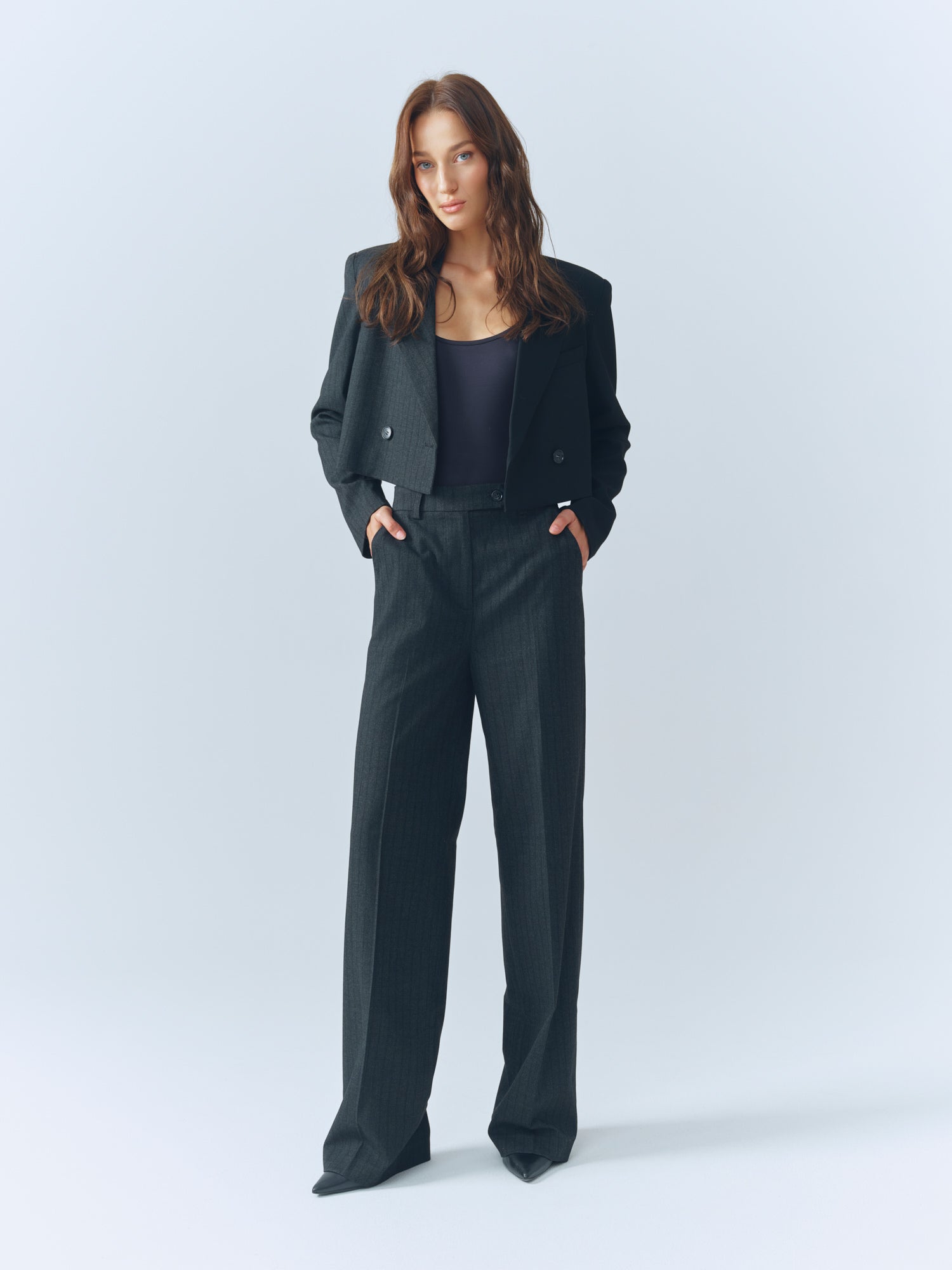 Wide Leg Pinstripe Pant – MB by Marta Buzolić