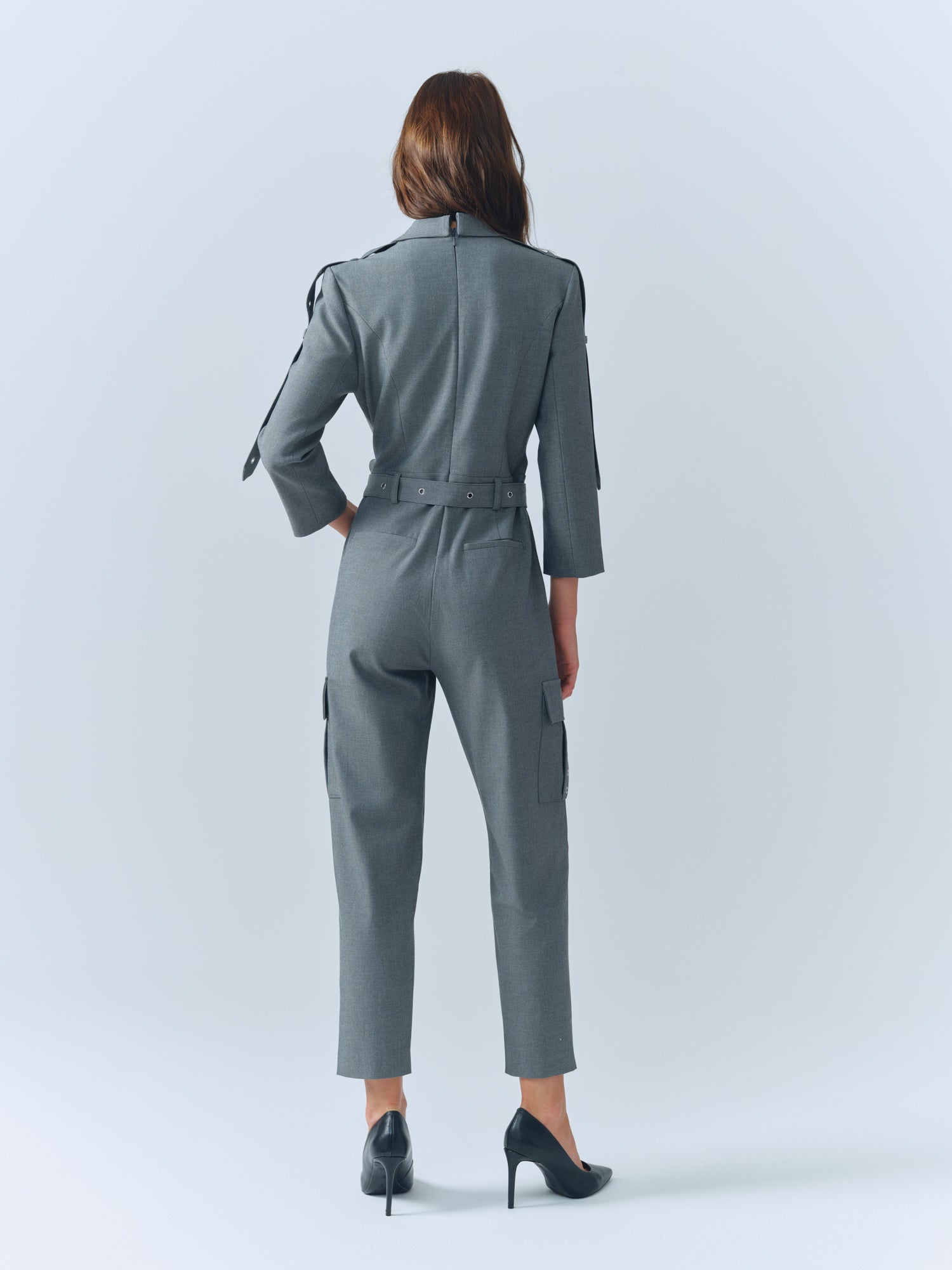 Grey Jumpsuit with metal details – MB by Marta Buzolić