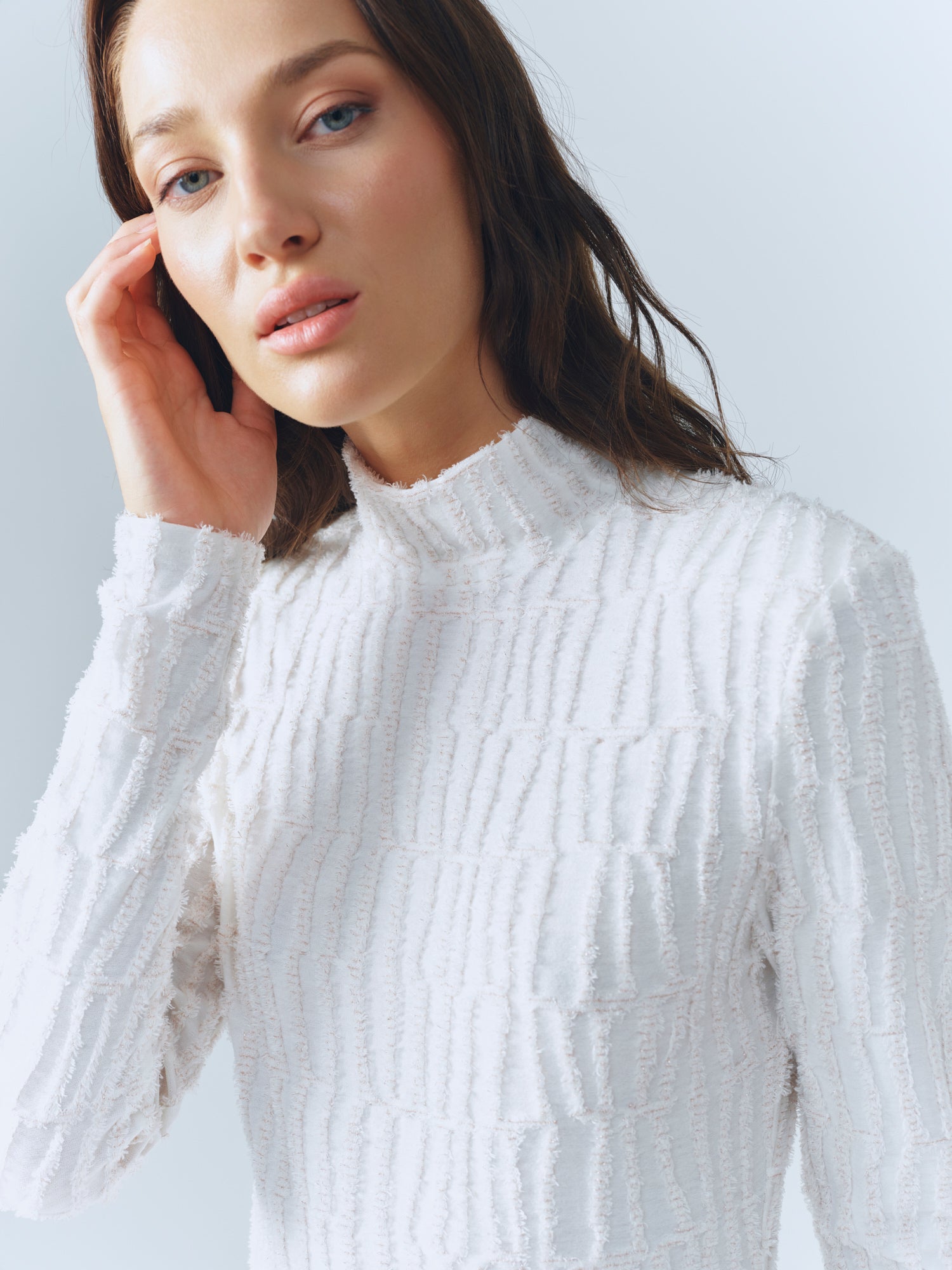 mokito MOYIKO Mock Turtle Neck Zip Up Long Sleeve Bodysuit Deep V