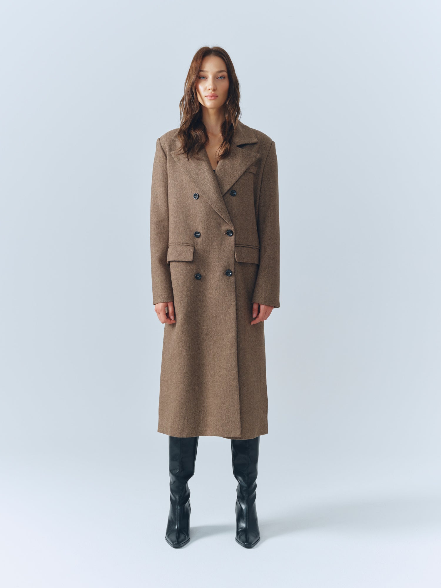 Brown Long Oversized Coat – MB by Marta Buzolić